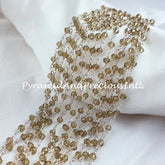 Smoky Quartz Beaded Rosary Chain, Rondelle Faceted 3-3.5mm 925 Silver Plated Chain, Jewelry Findings – SELLING BY FOOT